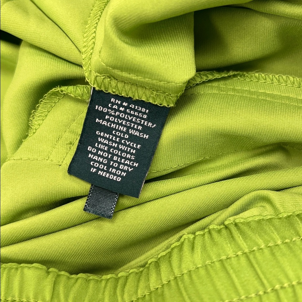 Lauren Ralph Lauren Charmeuse Green Cargo Jogger Draw String Relaxed Pants 14P - Picture 9 of 12